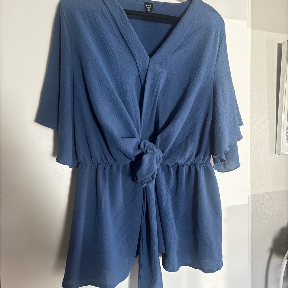 Elegant Blue Women's Top